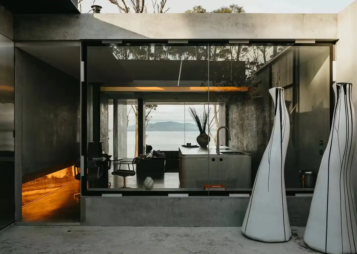Showcasing a striking brutalist concrete design, Tunnel seamlessly merges art and architecture.